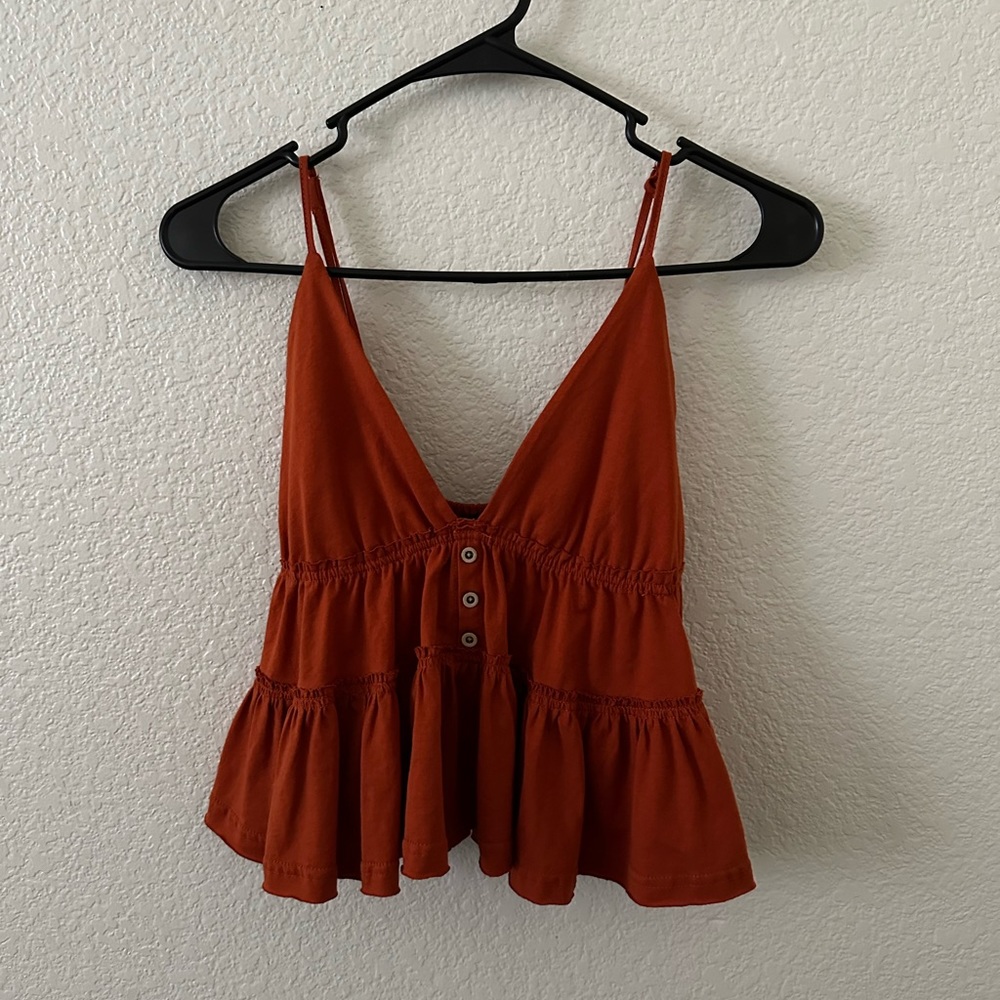Orange crop top